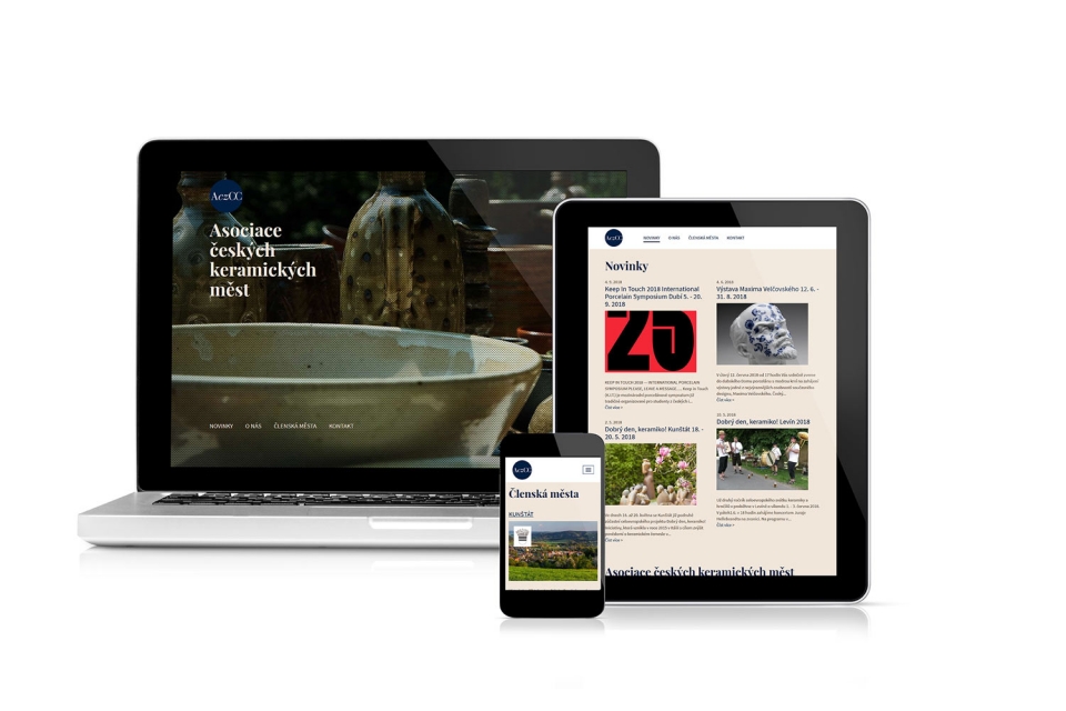 Asociace českých keramických měst  responzive webdesign
