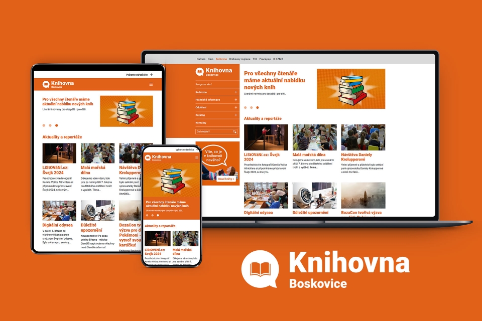 Knihovna Boskovice web 