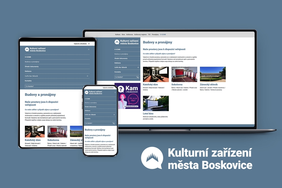 Kultrní zařízení města Boskovice web